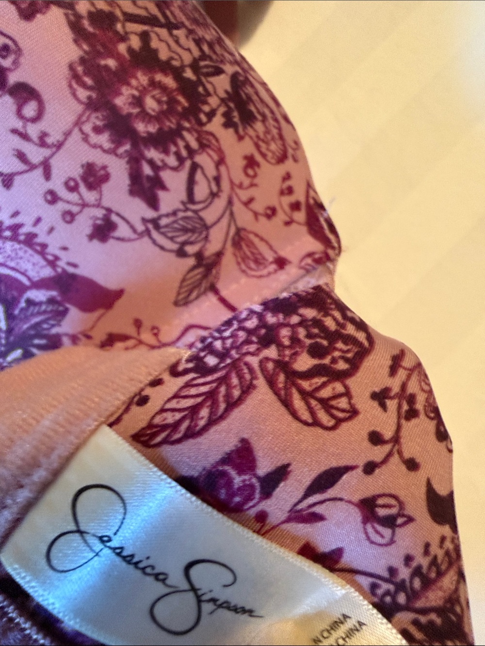 Jessica Simpson Mauve Floral Lace Underwire Bra - Picture 4 of 7